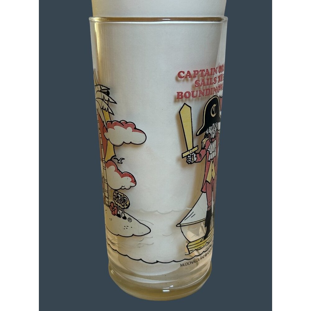 Vintage 1980 McDonalds Adventure Series Character Drinking Glass Pirate Theme - Picture 7 of 12